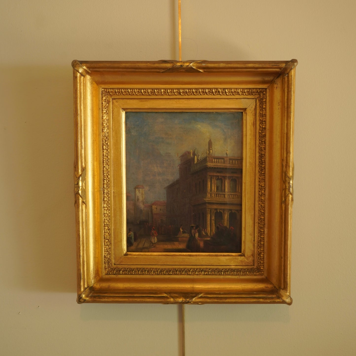 Early 19th Century Venetian School Oil Painting “The Doge’s Palace” | Antique Grand Tour Artwork in Gilt Frame