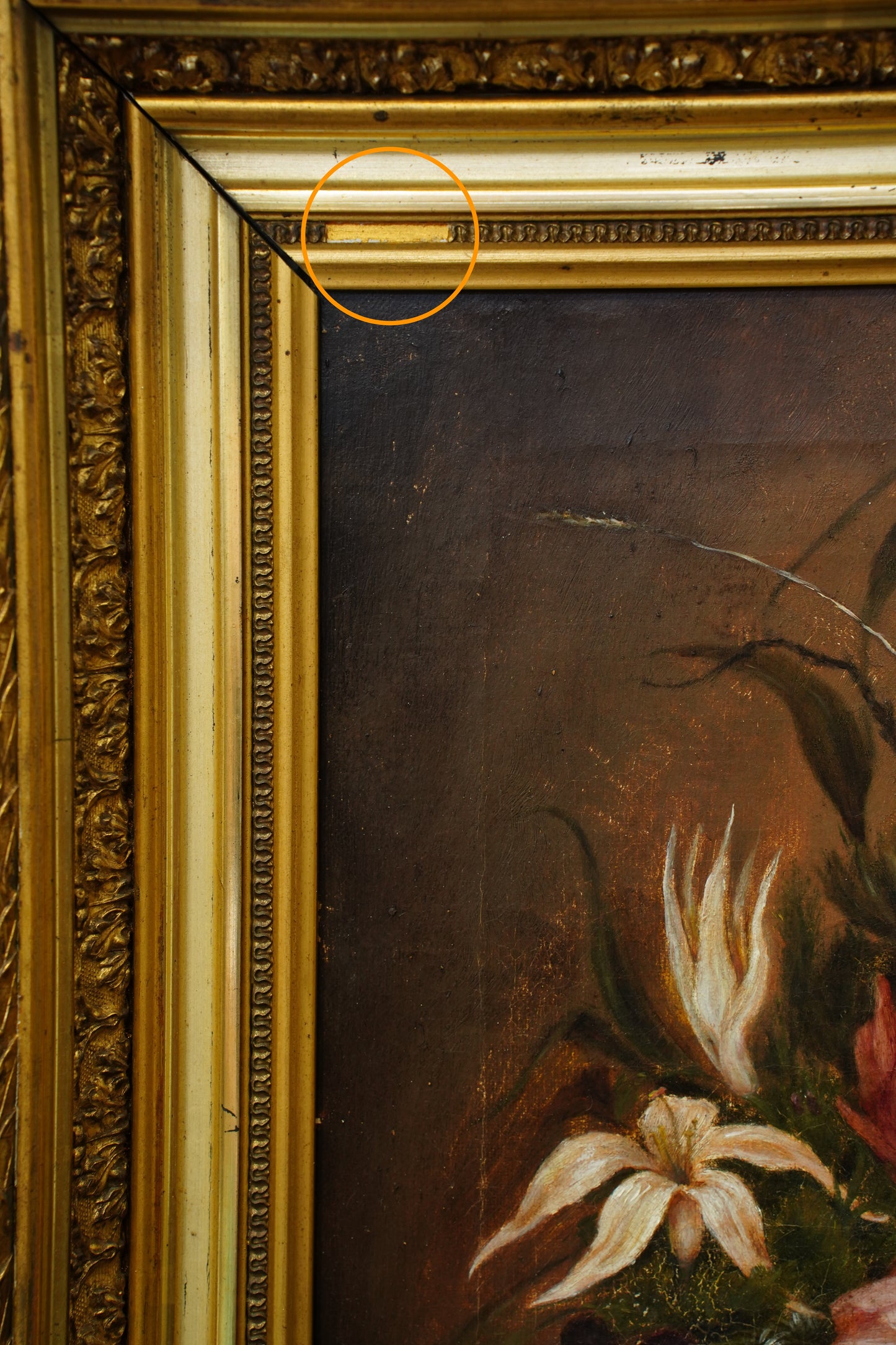 Antique Flower Still Life Oil Painting