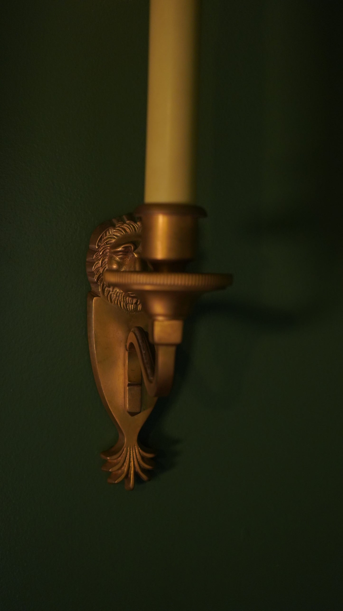 Pair of Empire Style Gilt Bronze Sconces