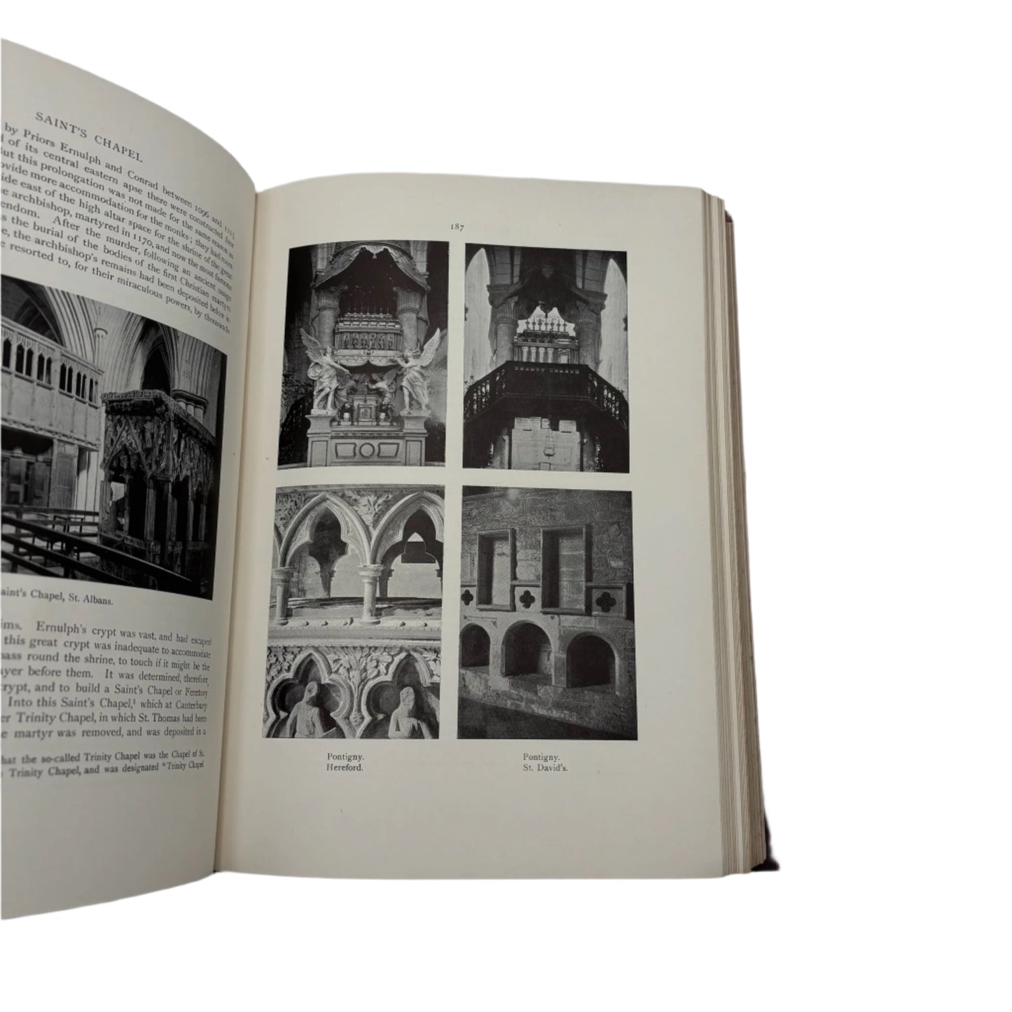 XL 1912 "Gothic Architecture in England" Red Cloth Book