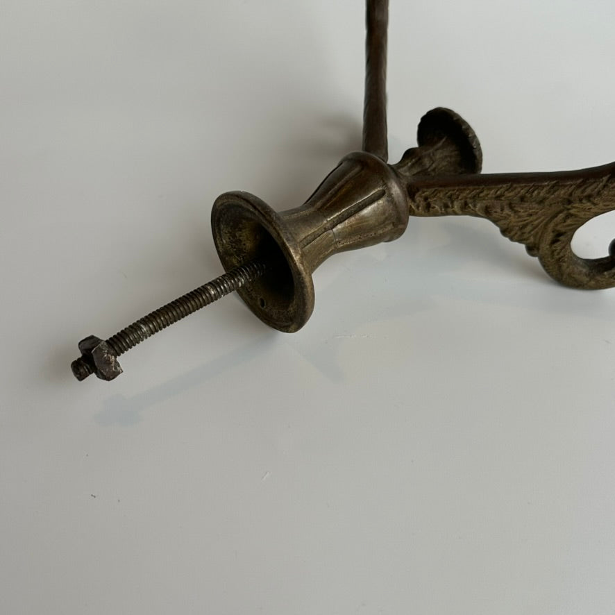 Antique Late Victorian Cast-Brass Double Wall Hooks (Pair)