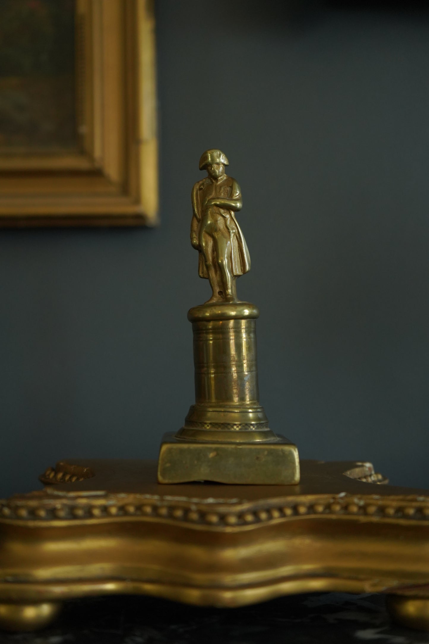 ^ Late 19th Century Miniature Brass Figurine of Napoleon