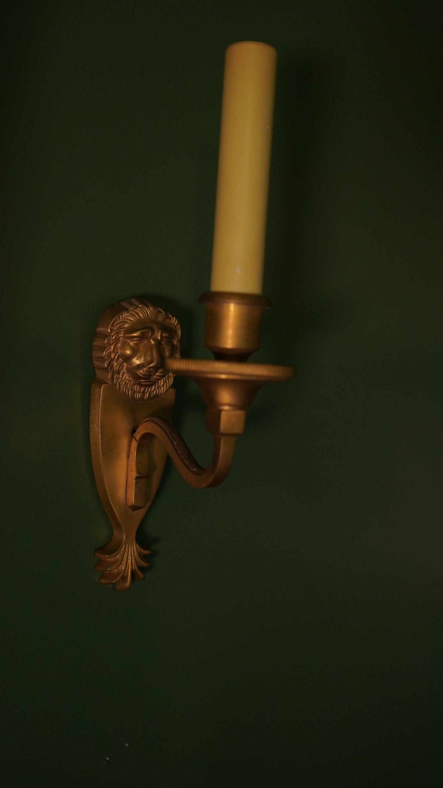 Pair of Empire Style Gilt Bronze Sconces