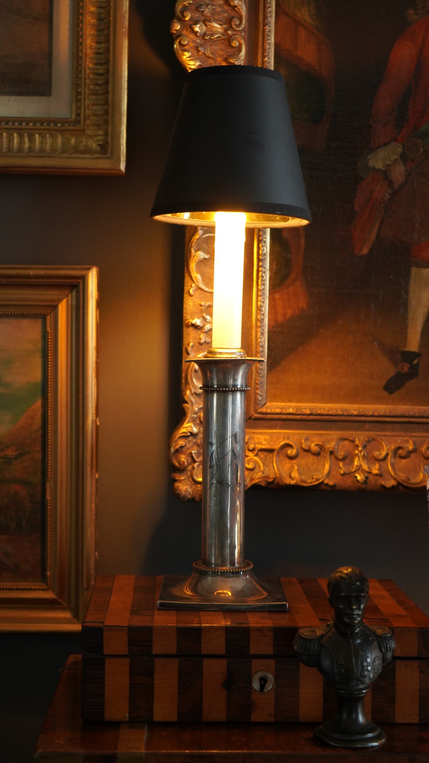 Pair of 20th Century Pairpoint Silver Plated Lamps