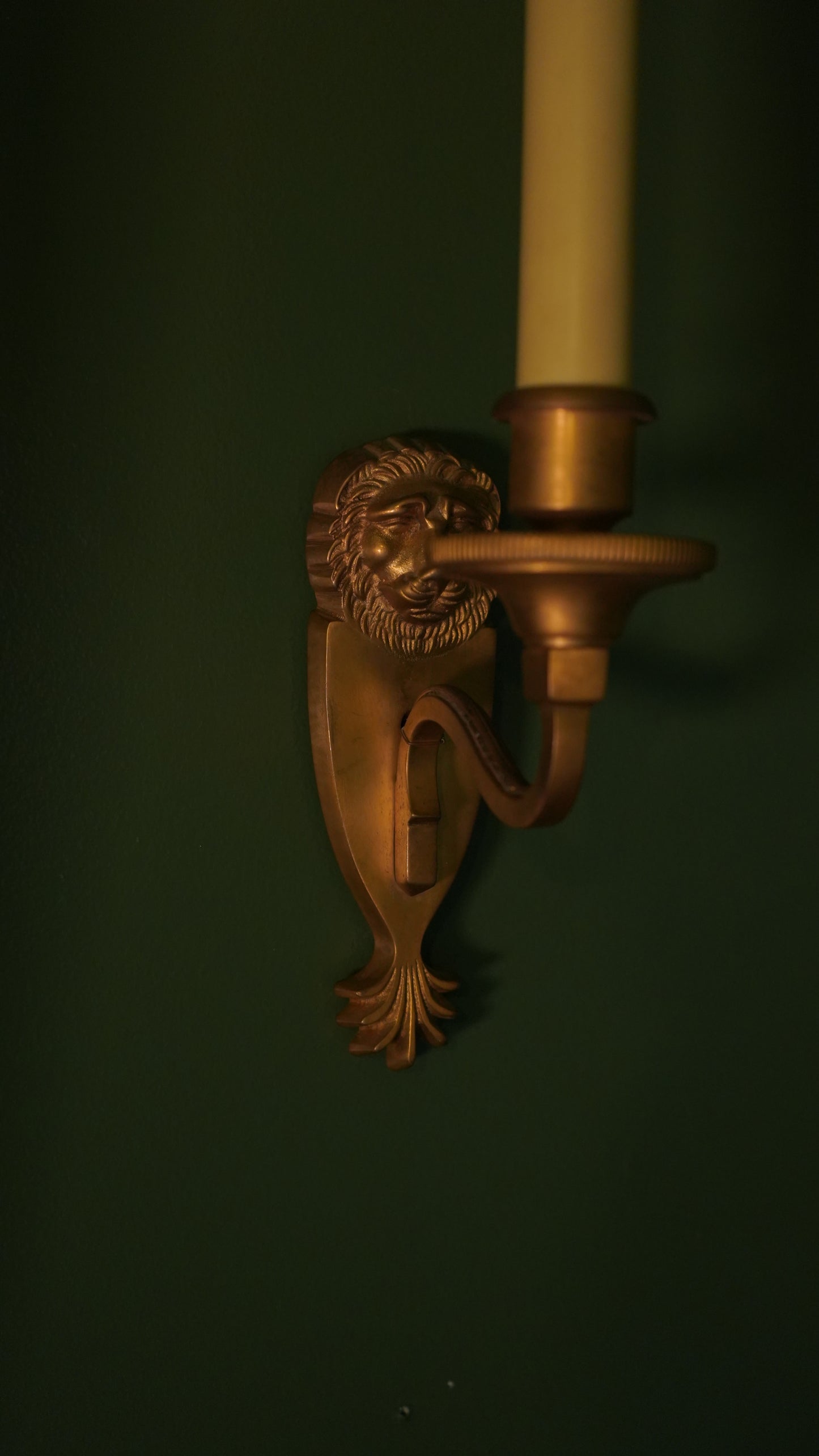 Pair of Empire Style Gilt Bronze Sconces
