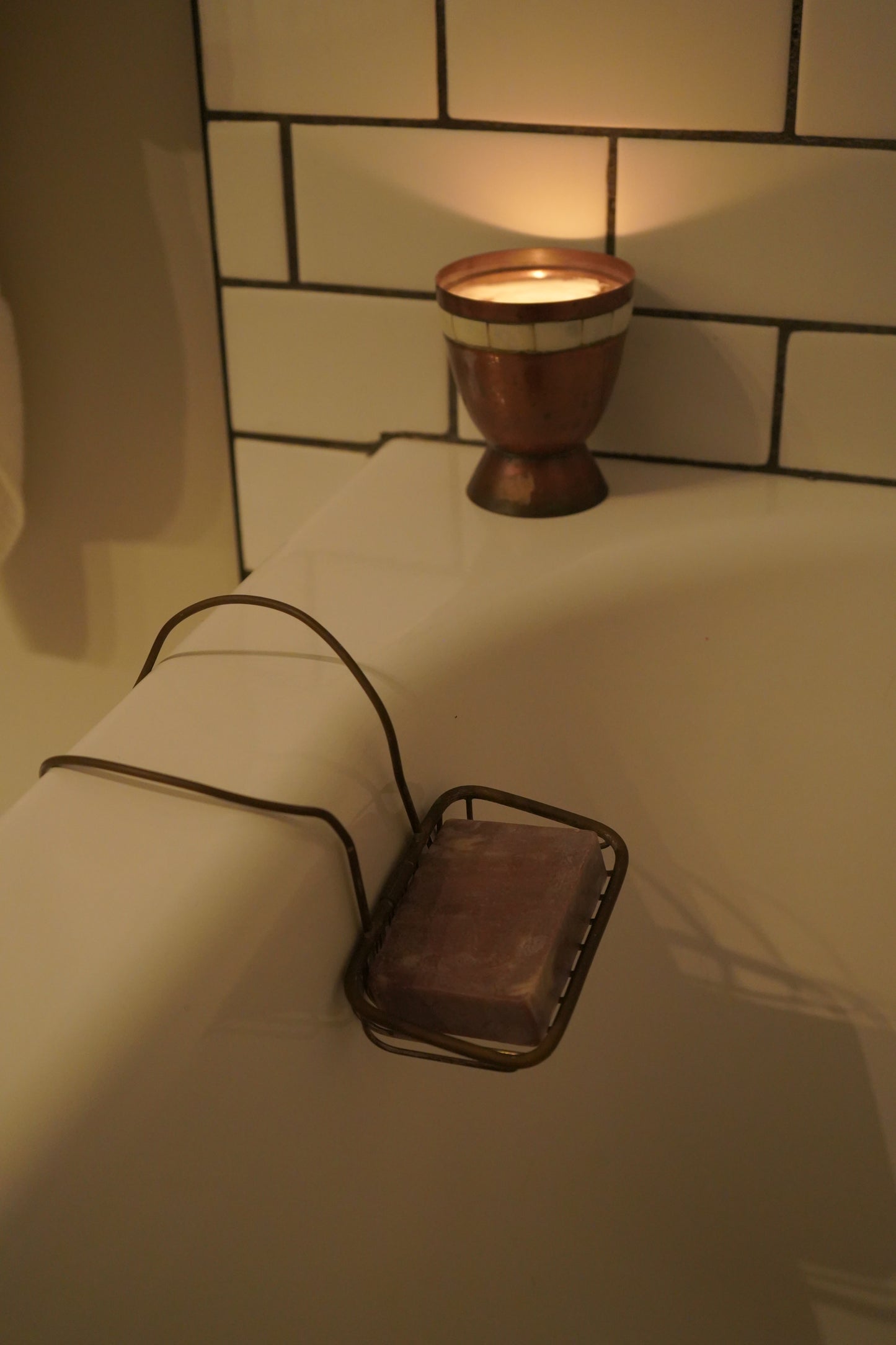 Late Victorian Brass Tub-Mounted Soap Basket