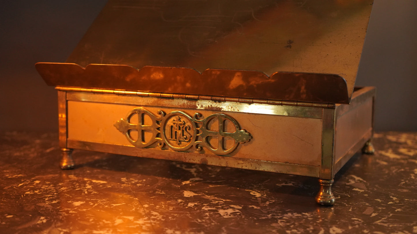 ^ Antique Brass Adjustable Bible Book Stand