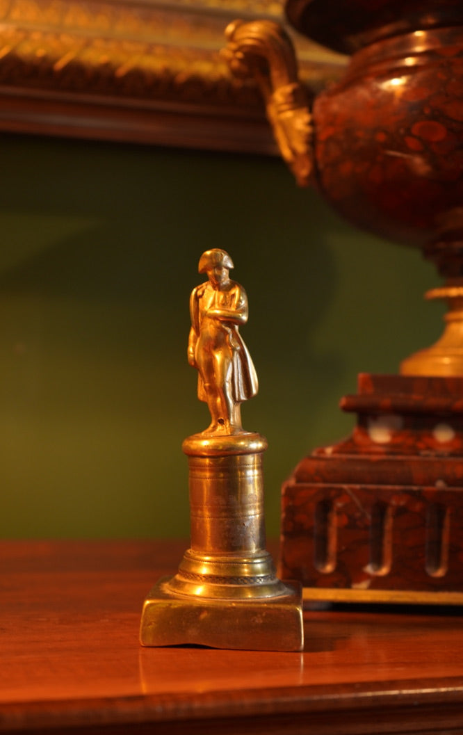 ^ Late 19th Century Miniature Brass Figurine of Napoleon