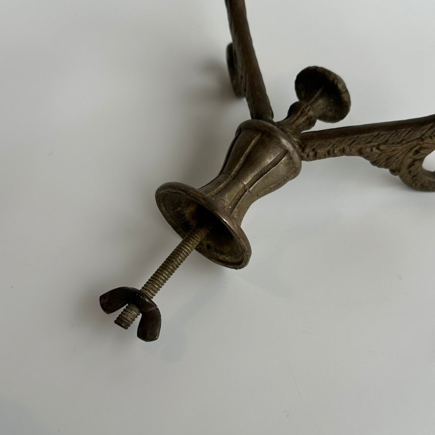 Antique Late Victorian Cast-Brass Double Wall Hooks (Pair)