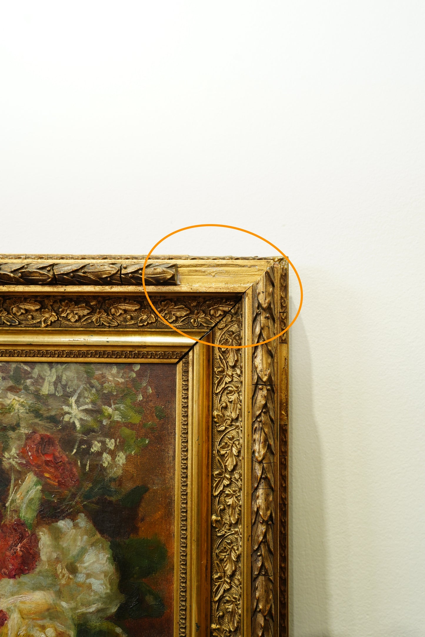 Antique French Rose Oil Painting, Floral Still Life, Ca. 1900
