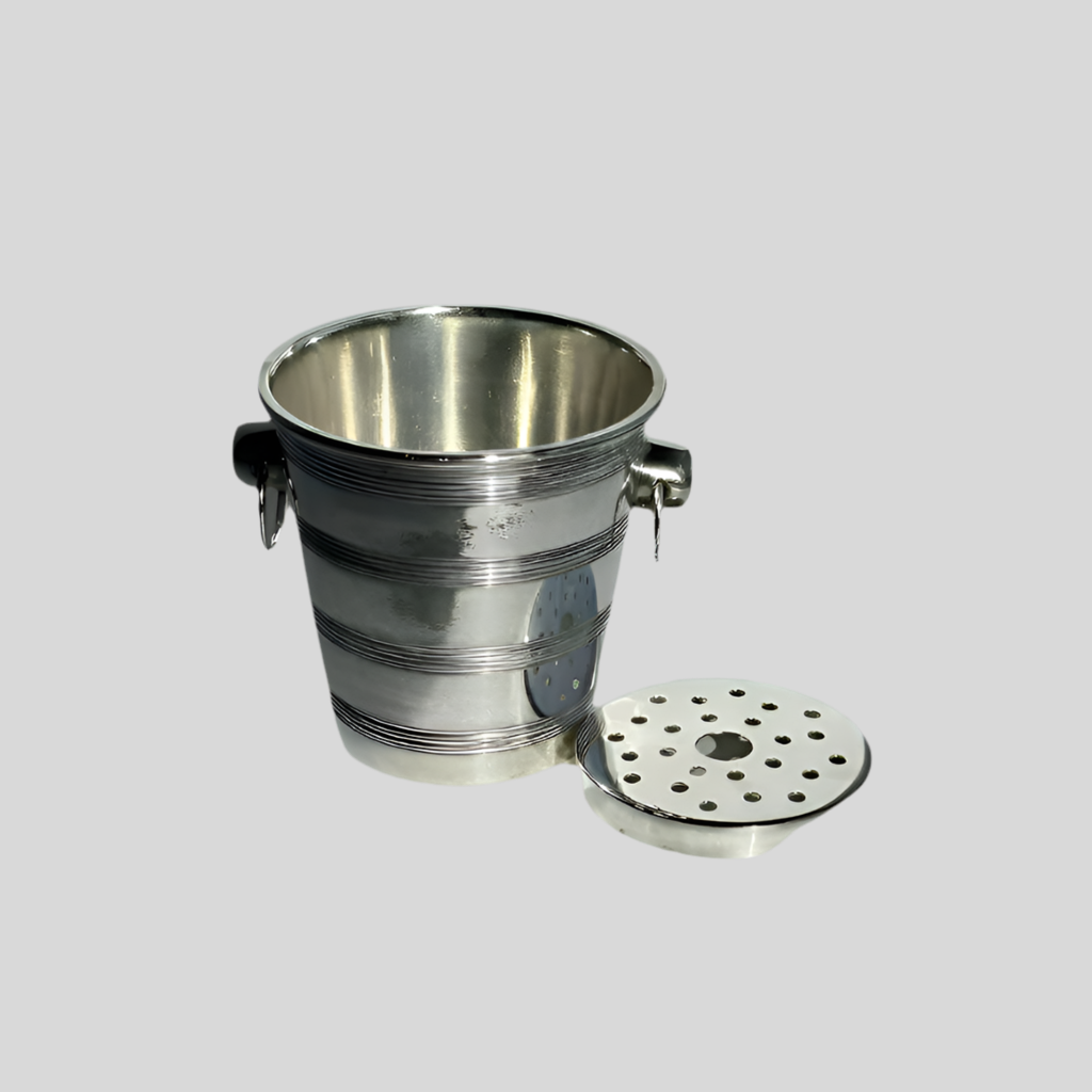 Antique Walker & Hall English Silver Plated Champagne Bucket with Removable Insert