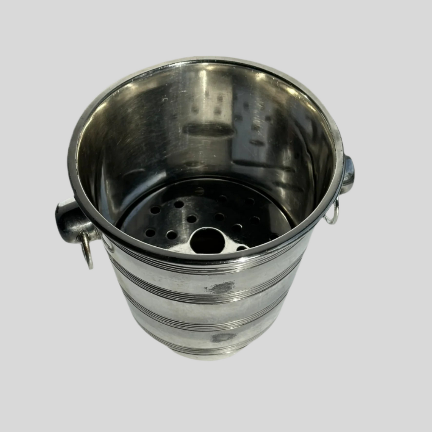 Antique Walker & Hall English Silver Plated Champagne Bucket with Removable Insert