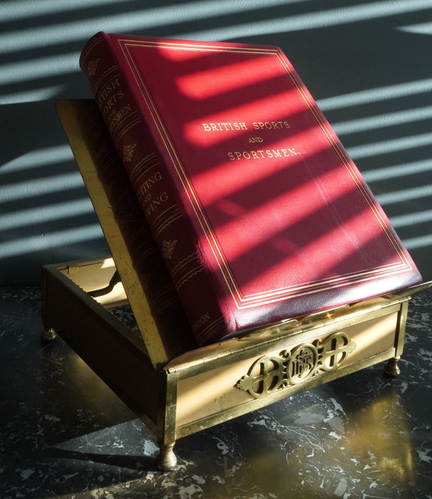^ Antique Brass Adjustable Bible Book Stand