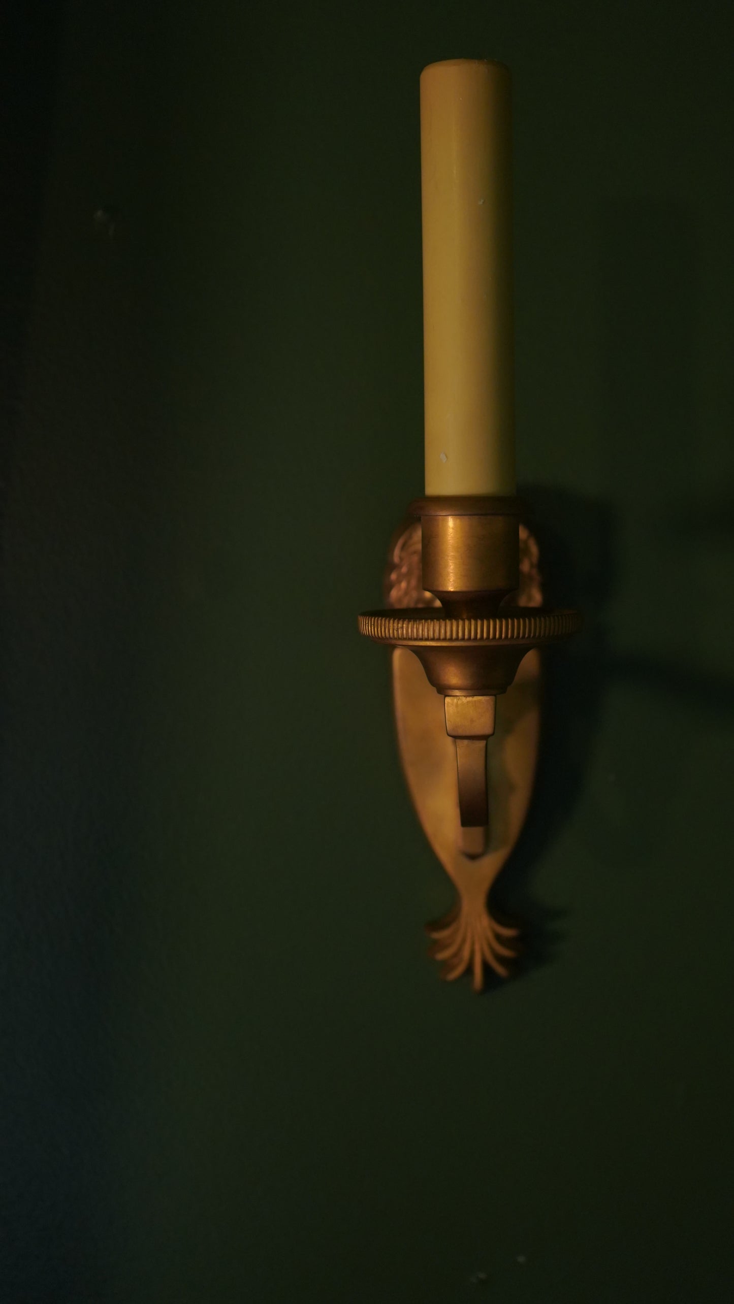 Pair of Empire Style Gilt Bronze Sconces