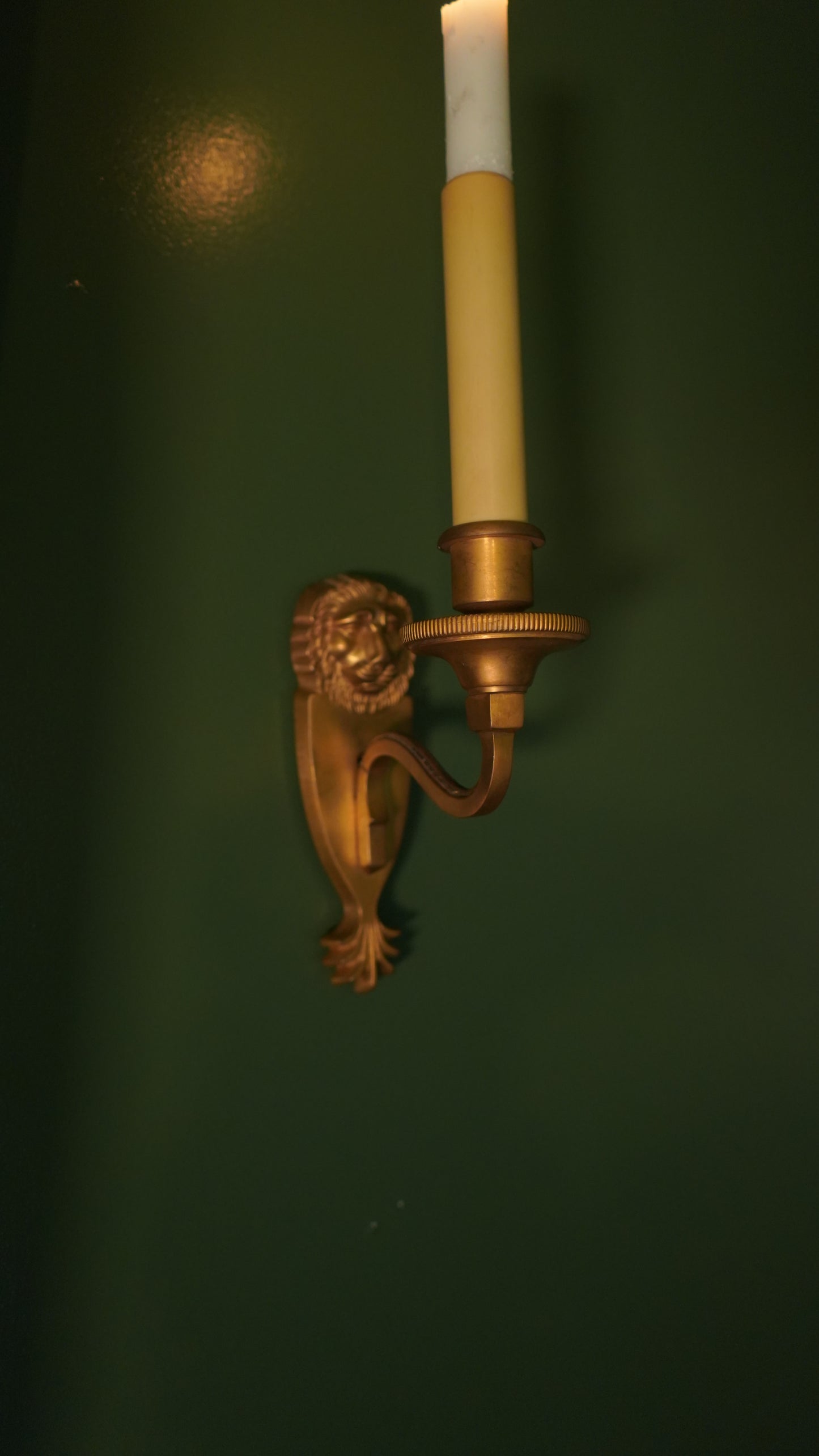 Pair of Empire Style Gilt Bronze Sconces