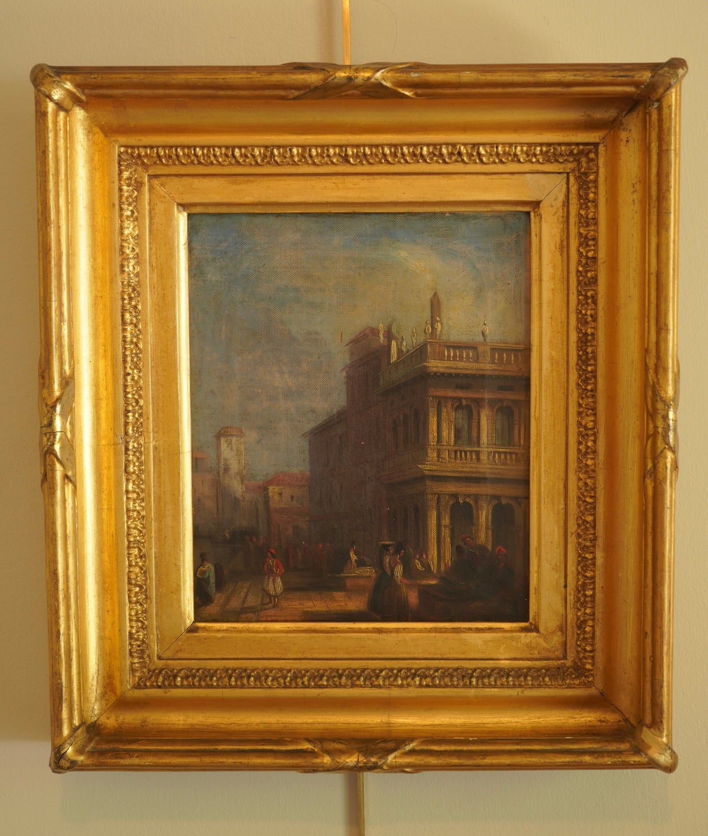 Early 19th Century Venetian School Oil Painting “The Doge’s Palace” | Antique Grand Tour Artwork in Gilt Frame