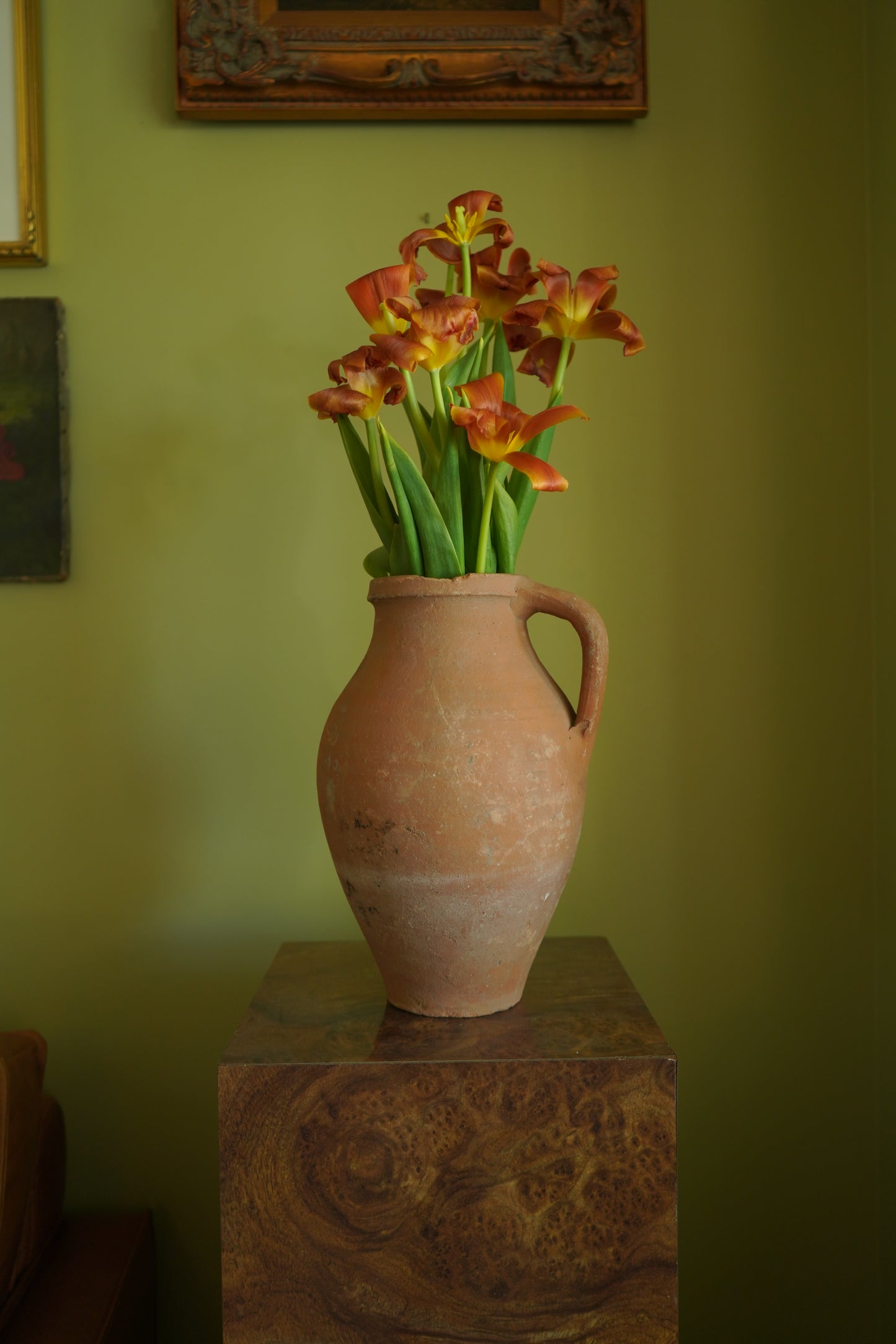 Vintage Turkish Terracotta Unglazed Jug