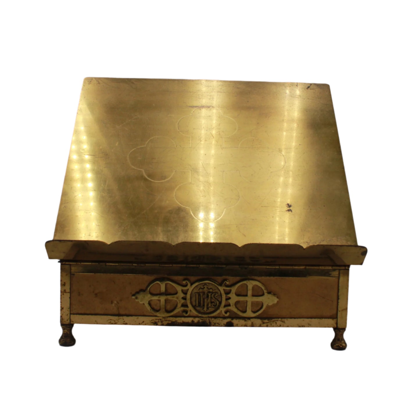 ^ Antique Brass Adjustable Bible Book Stand