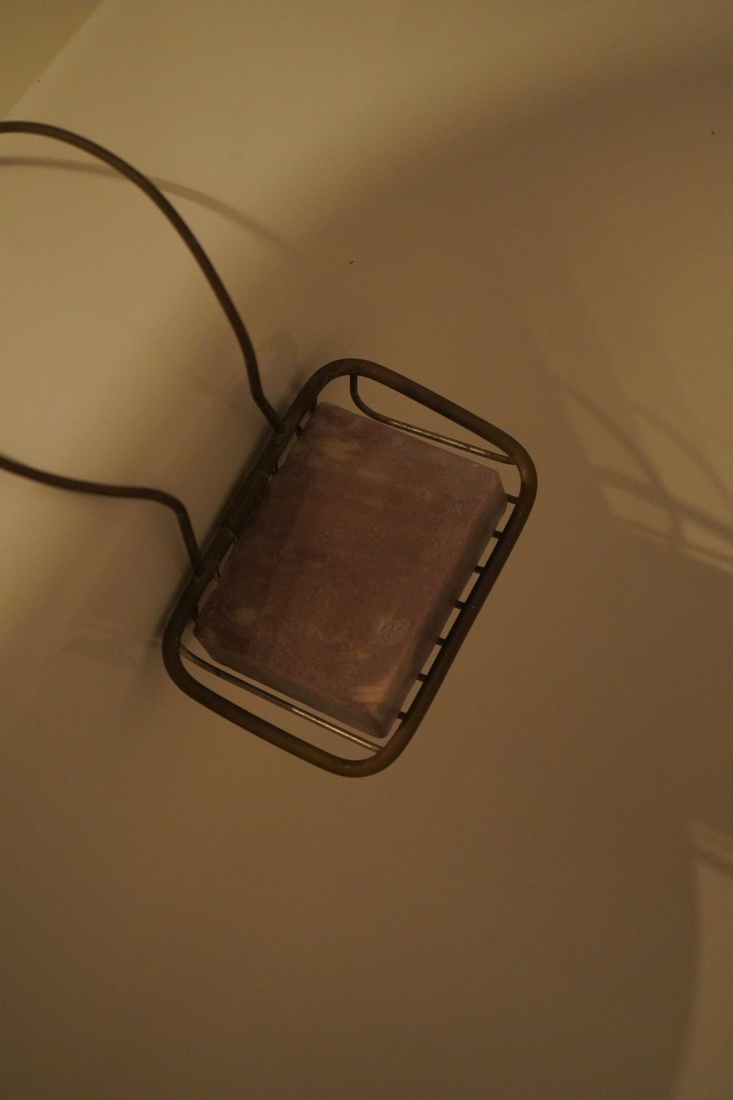 Late Victorian Brass Tub-Mounted Soap Basket