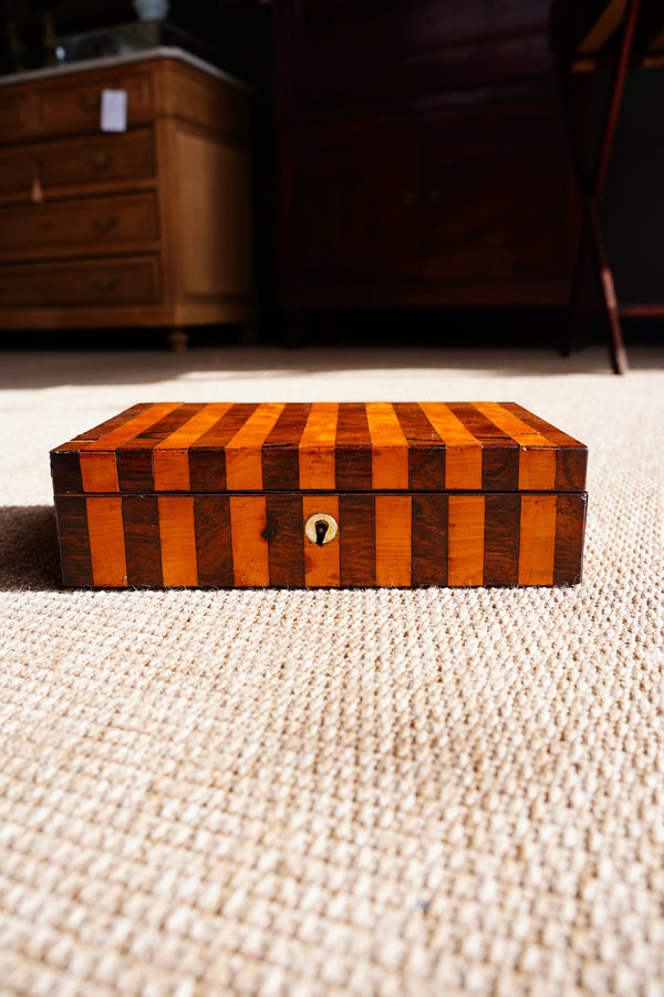 Antique Victorian Rosewood & Satinwood Lap Desk