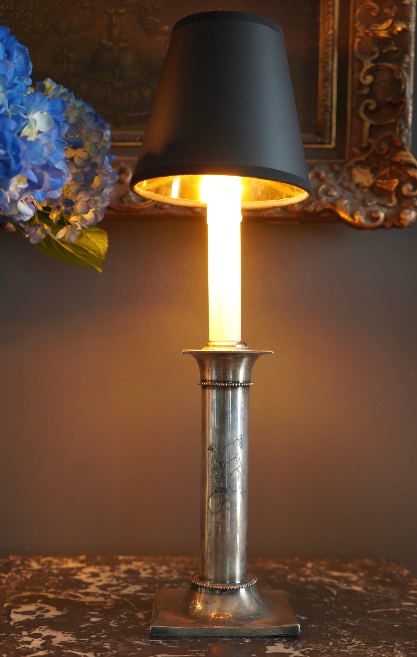 Pair of 20th Century Pairpoint Silver Plated Lamps