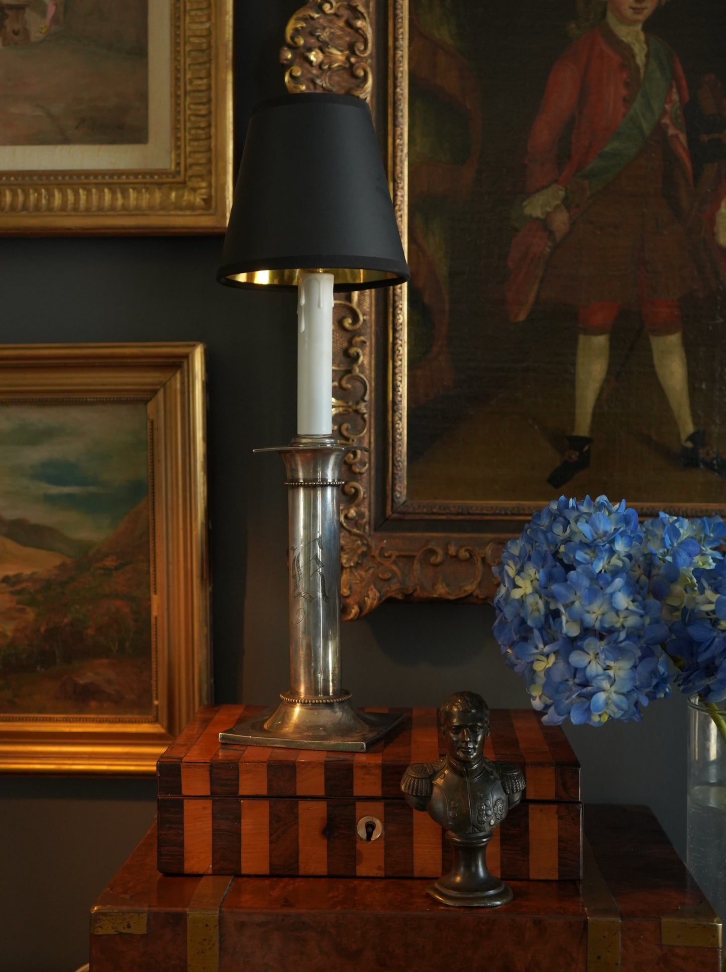 Pair of 20th Century Pairpoint Silver Plated Lamps