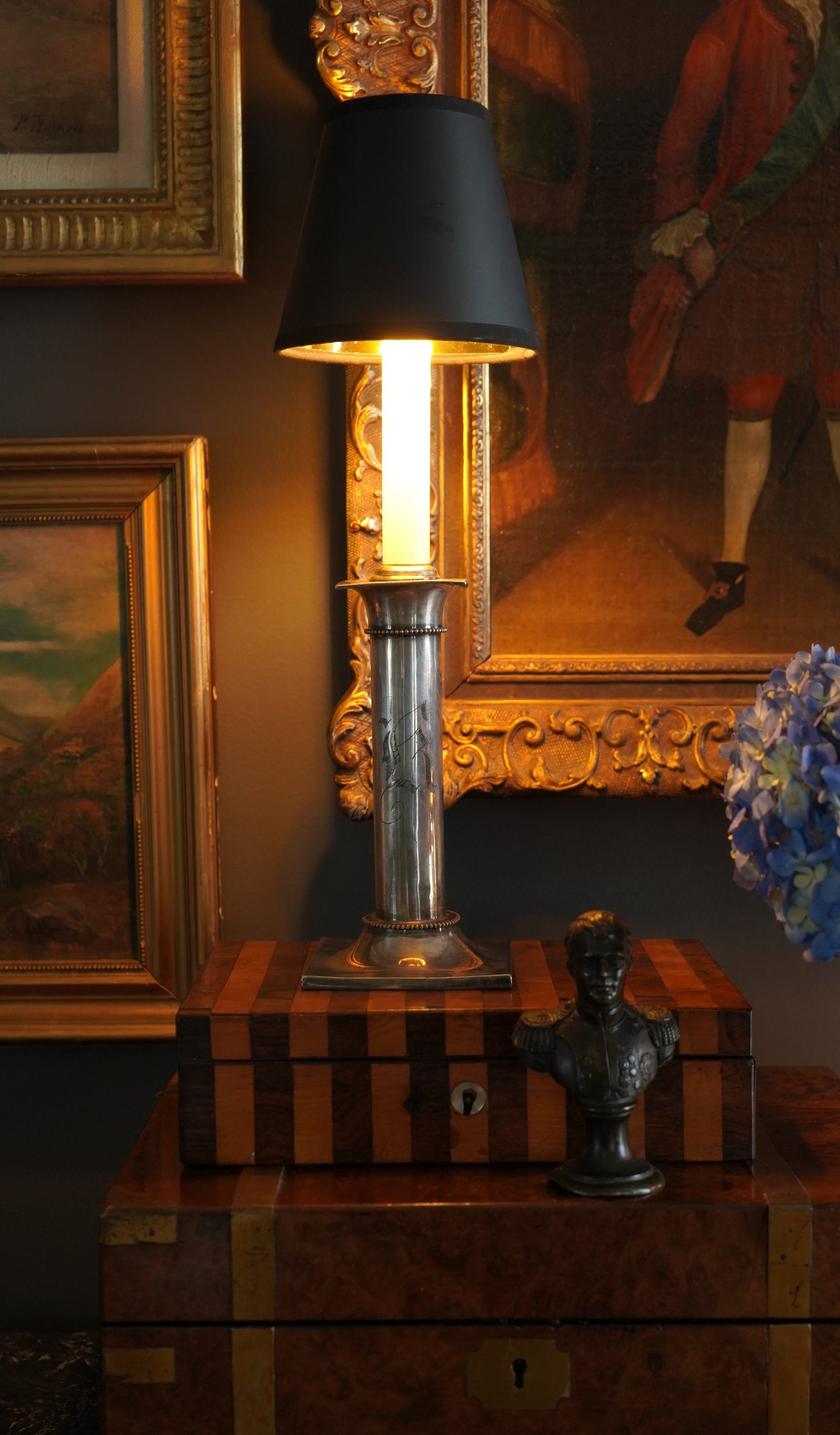 Pair of 20th Century Pairpoint Silver Plated Lamps