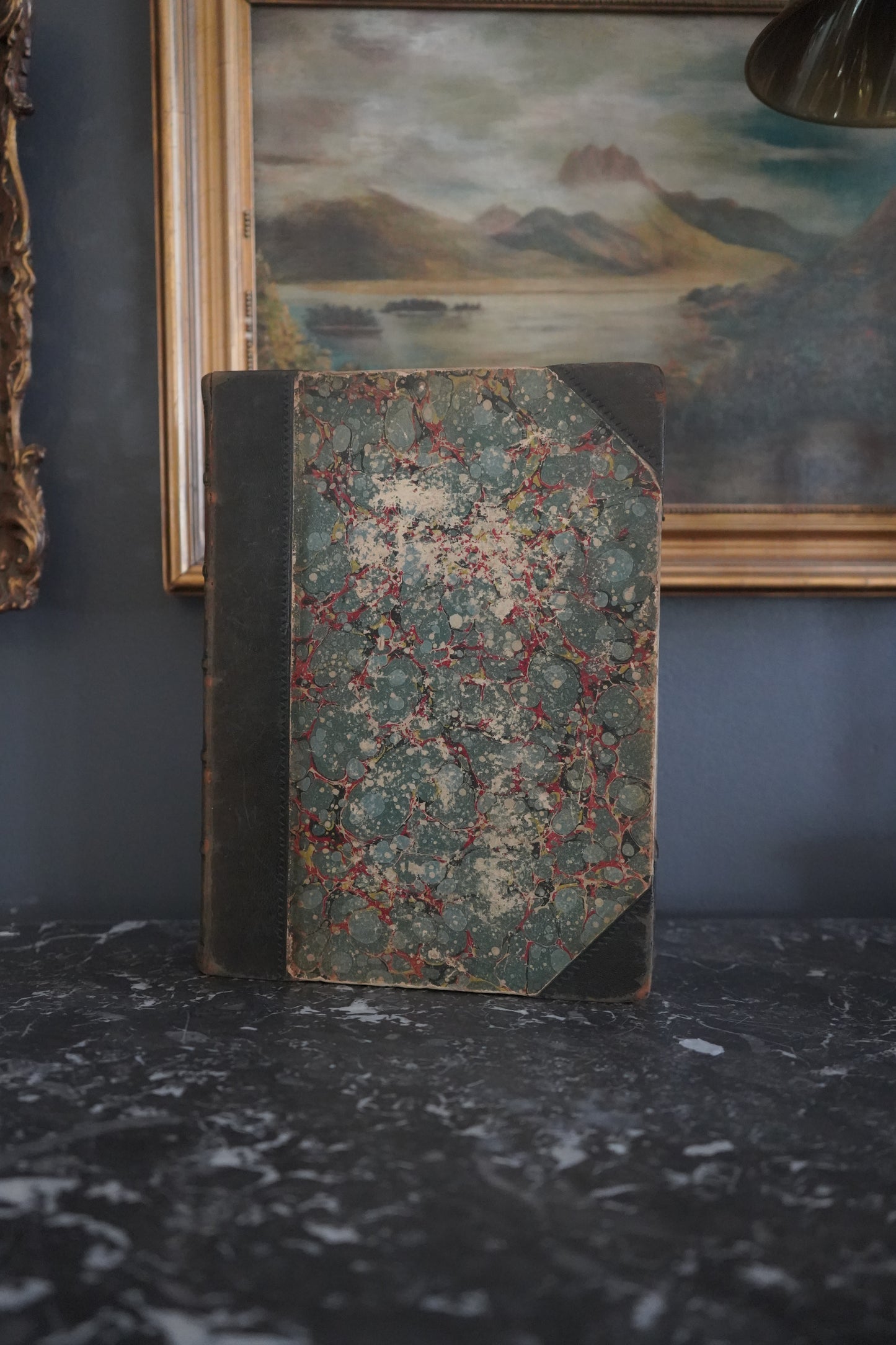 XL "The Adventures of Oliver Twist and Martin Chuzzlewit" Black Half Leather Book