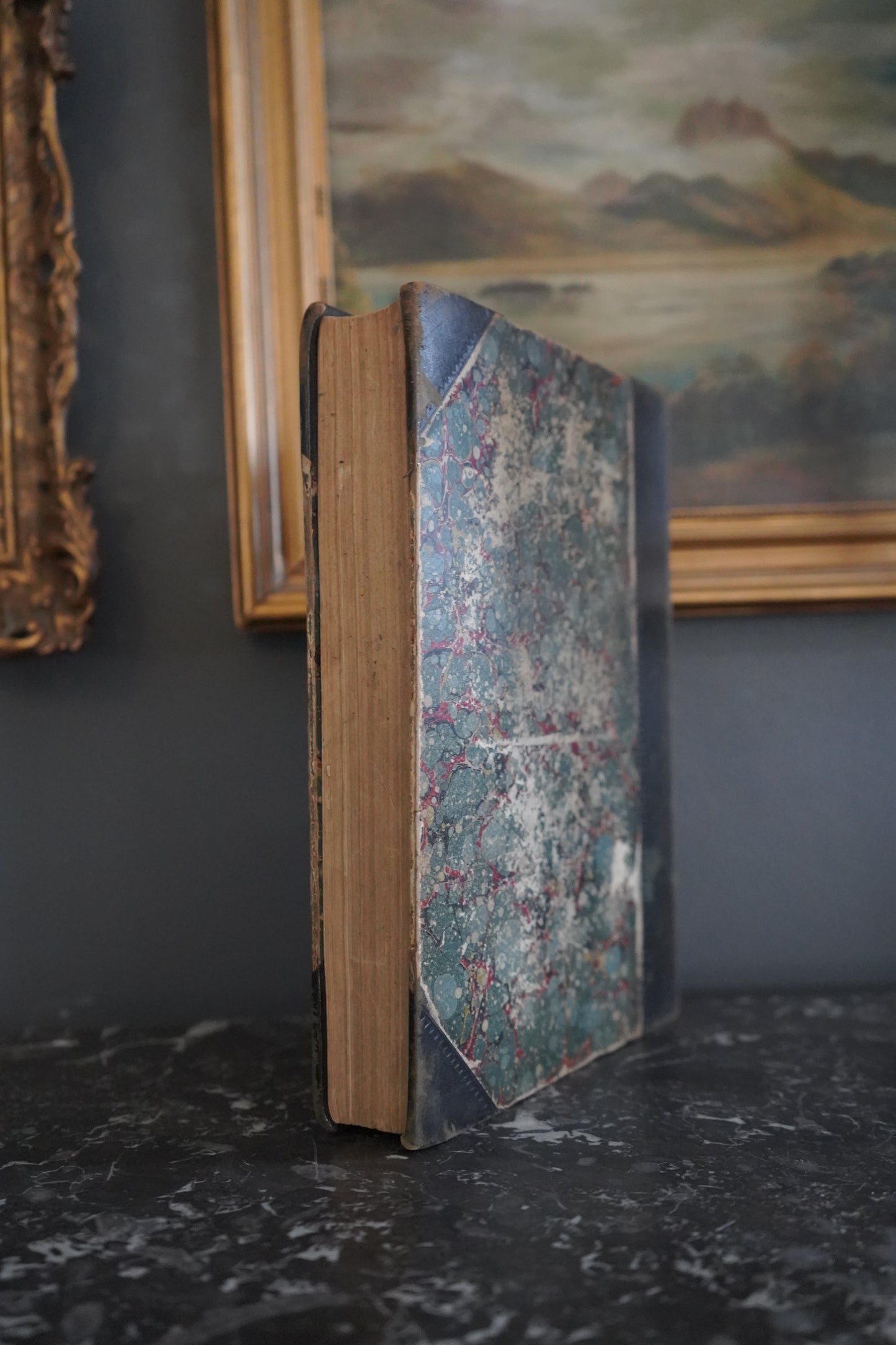 XL "The Adventures of Oliver Twist and Martin Chuzzlewit" Black Half Leather Book
