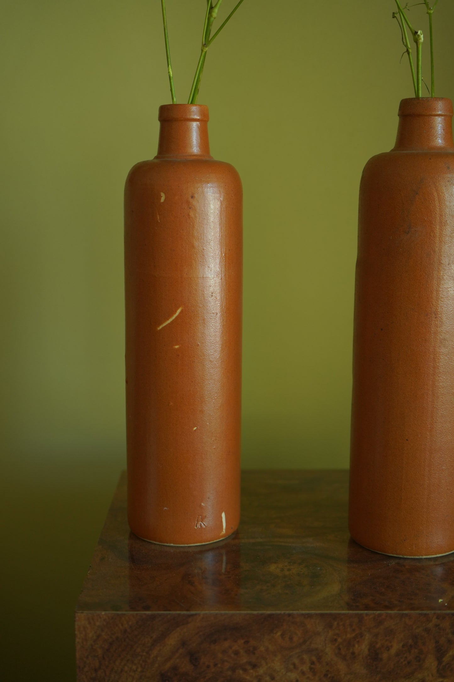 Salt-Glazed Stoneware Bottle