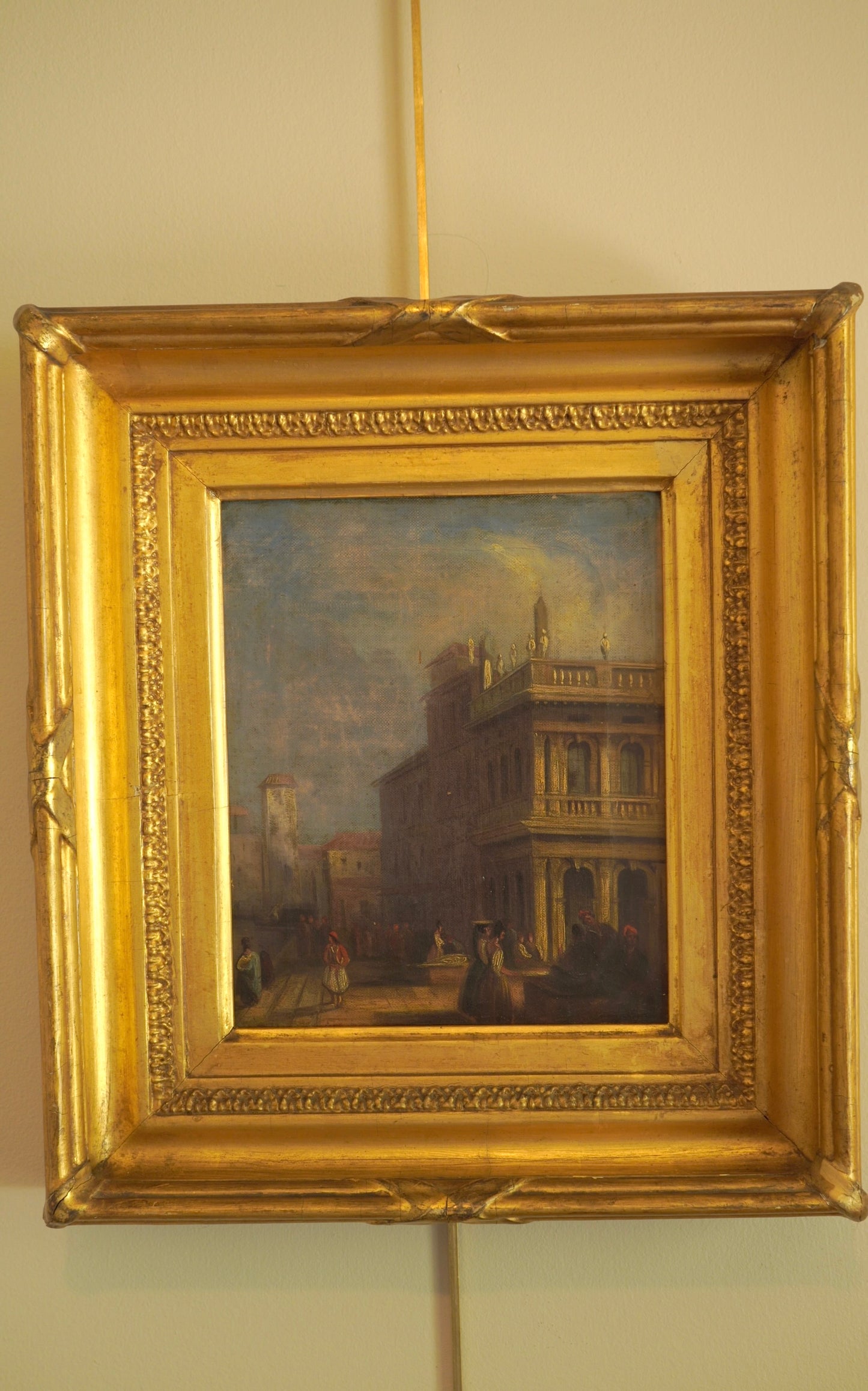 Early 19th Century Venetian School Oil Painting “The Doge’s Palace” | Antique Grand Tour Artwork in Gilt Frame