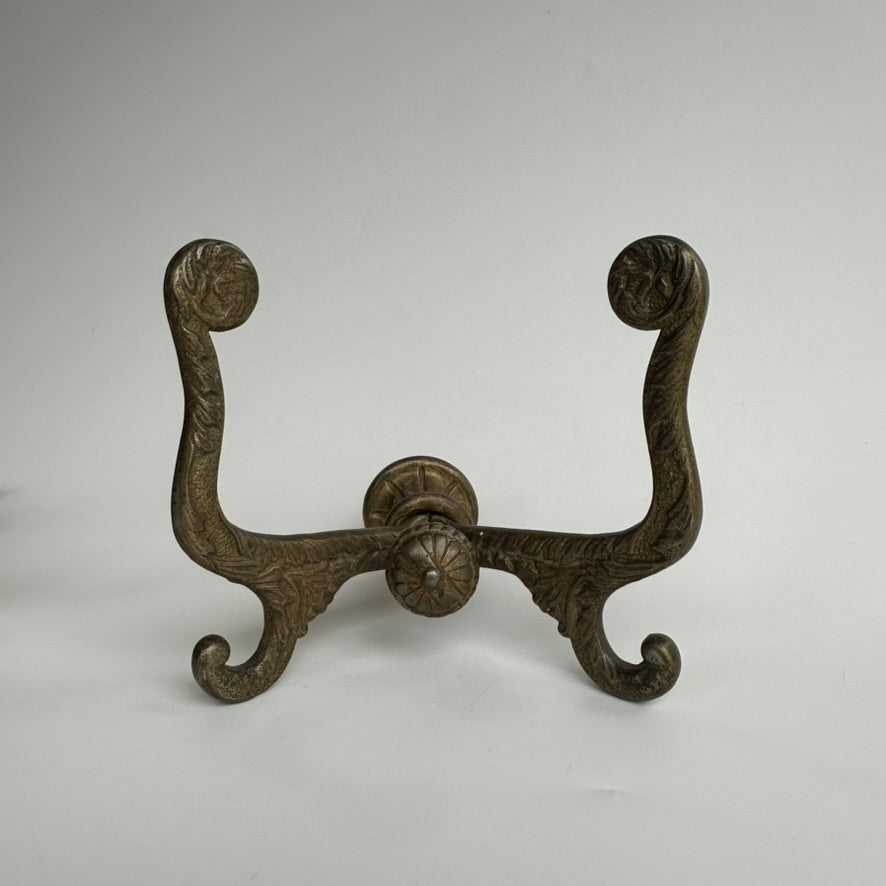 Antique Late Victorian Cast-Brass Double Wall Hooks (Pair)