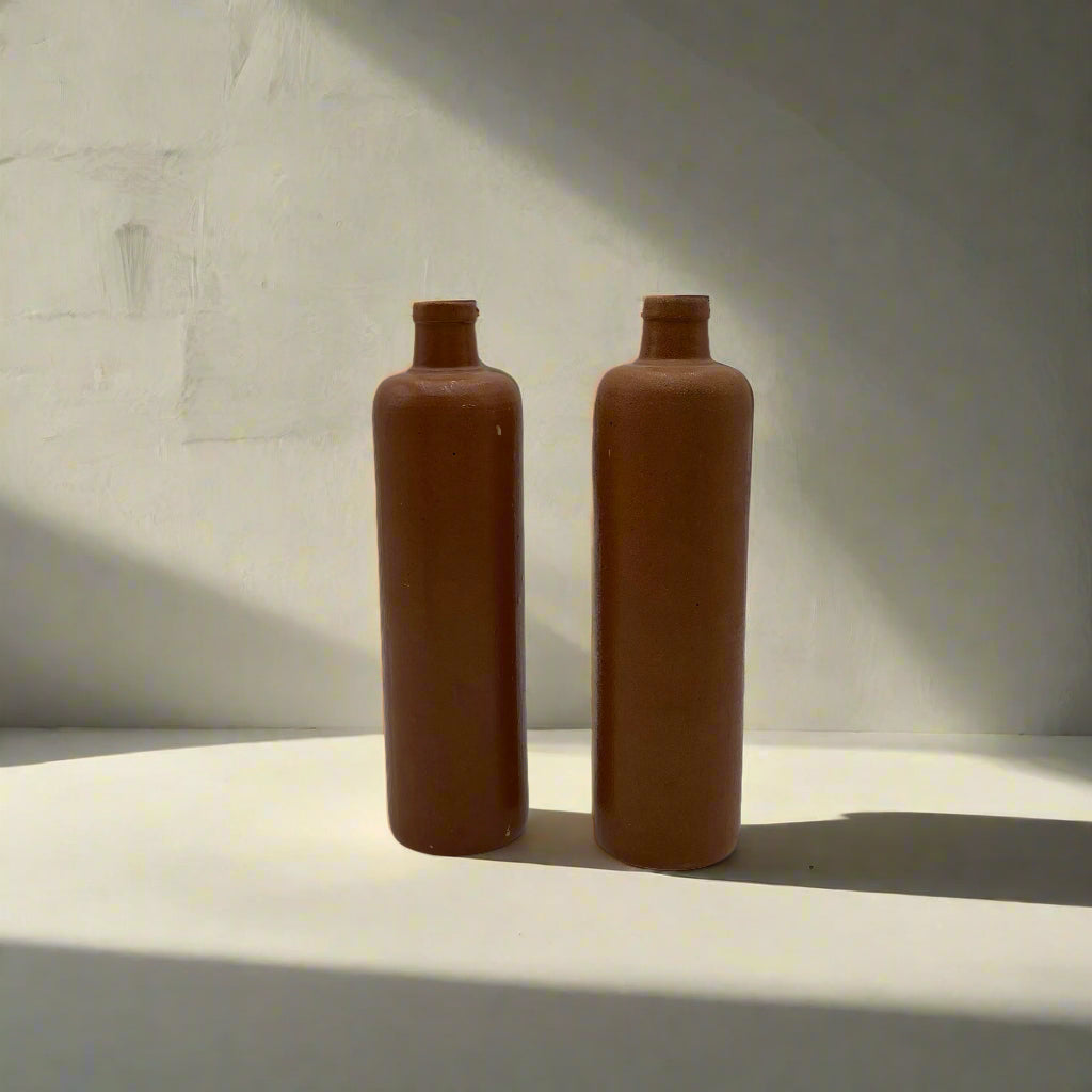 Salt-Glazed Stoneware Bottle