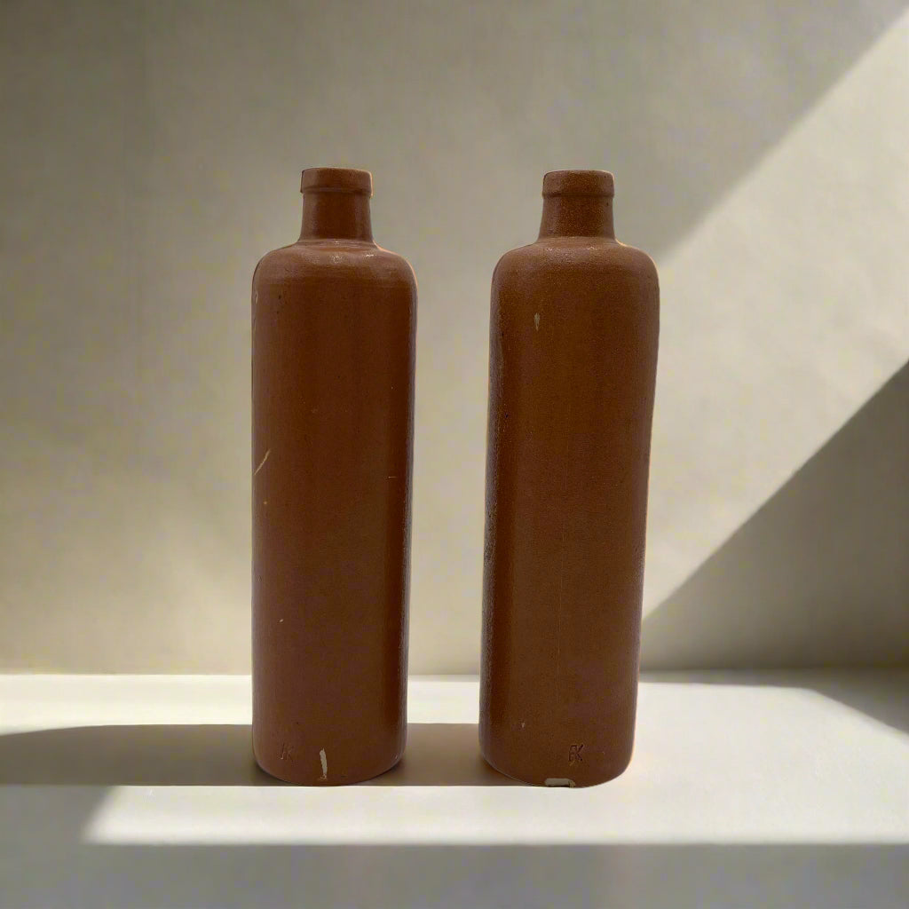 Salt-Glazed Stoneware Bottle
