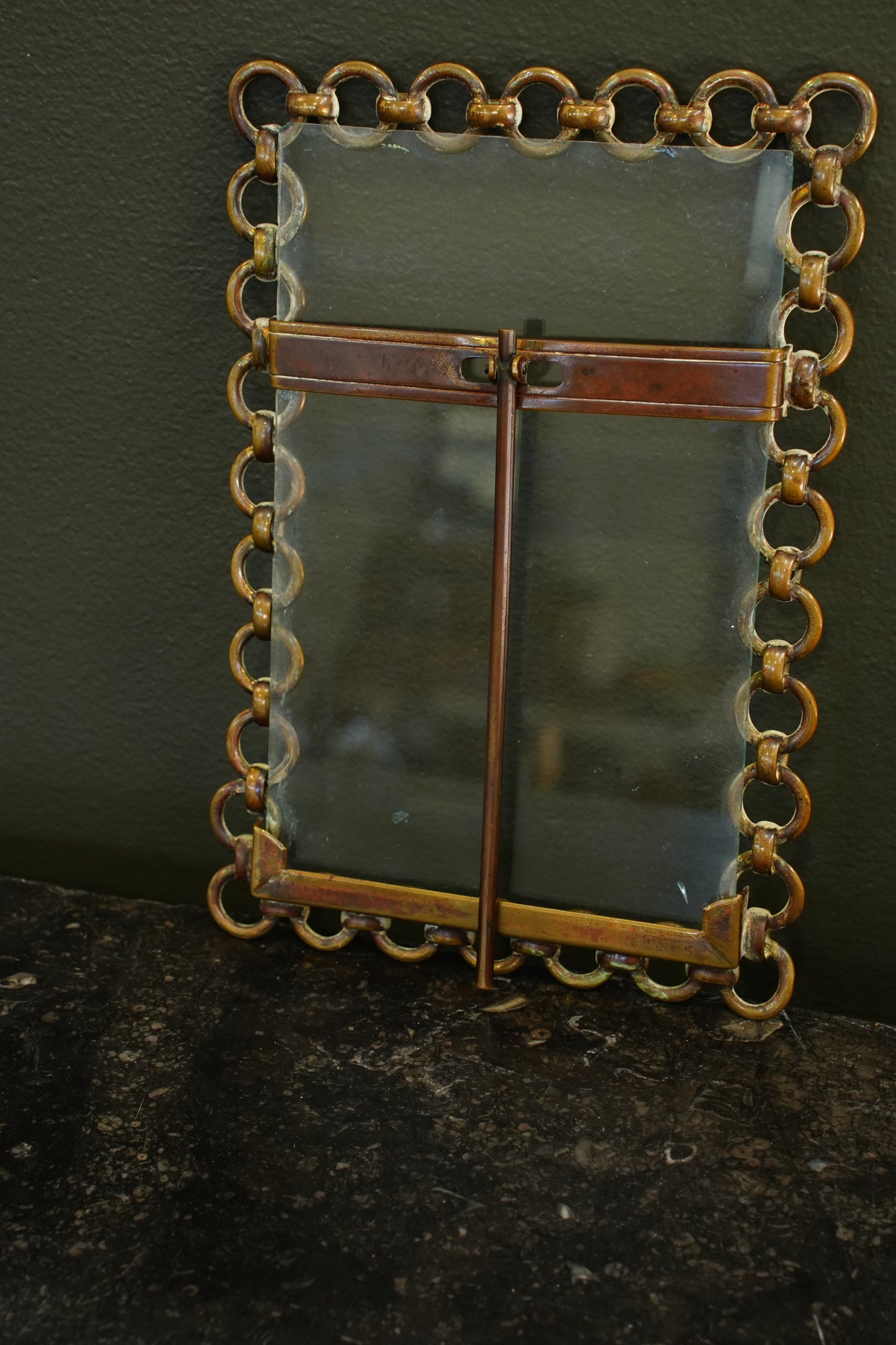 Victorian Brass Chain Link Picture Frame