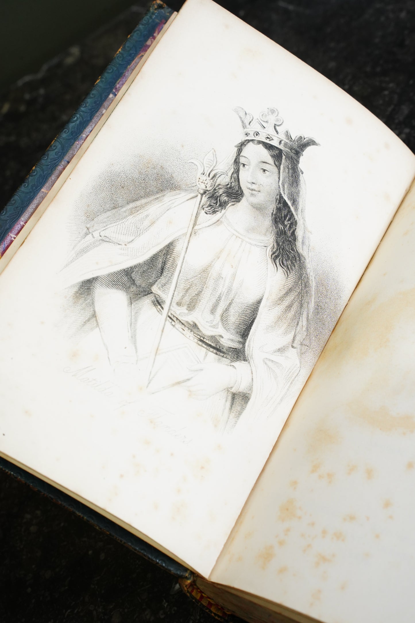 Agnes Strickland Lives of the Queens of England 1890 Leather Book