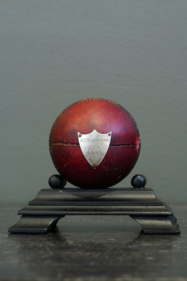 Vintage English Cricket Ball Trophy