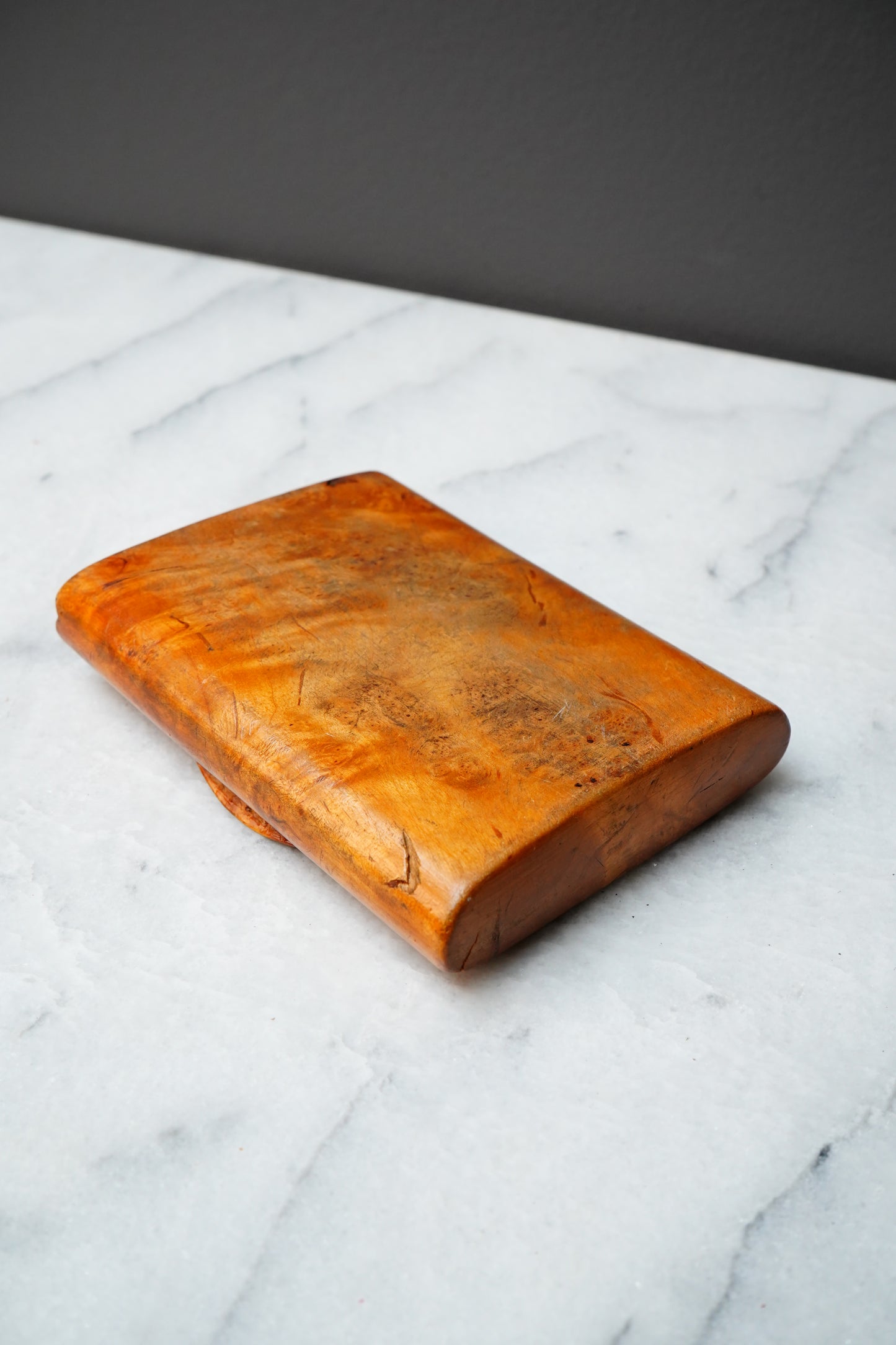 Antique Burr Walnut Pocket Card Case Box