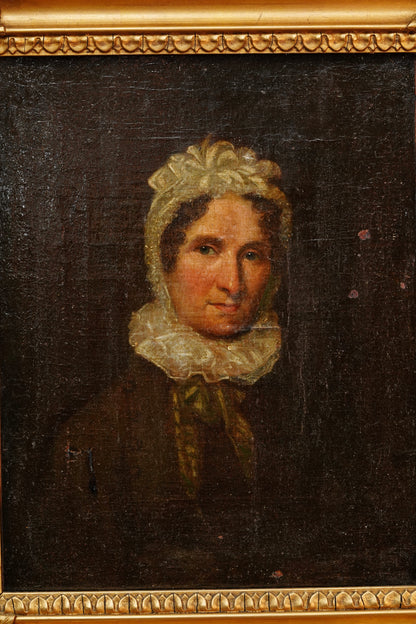 British Portrait of Caroline Gilde Hammond, Oil on Canvas, Circa 1795 to 1835