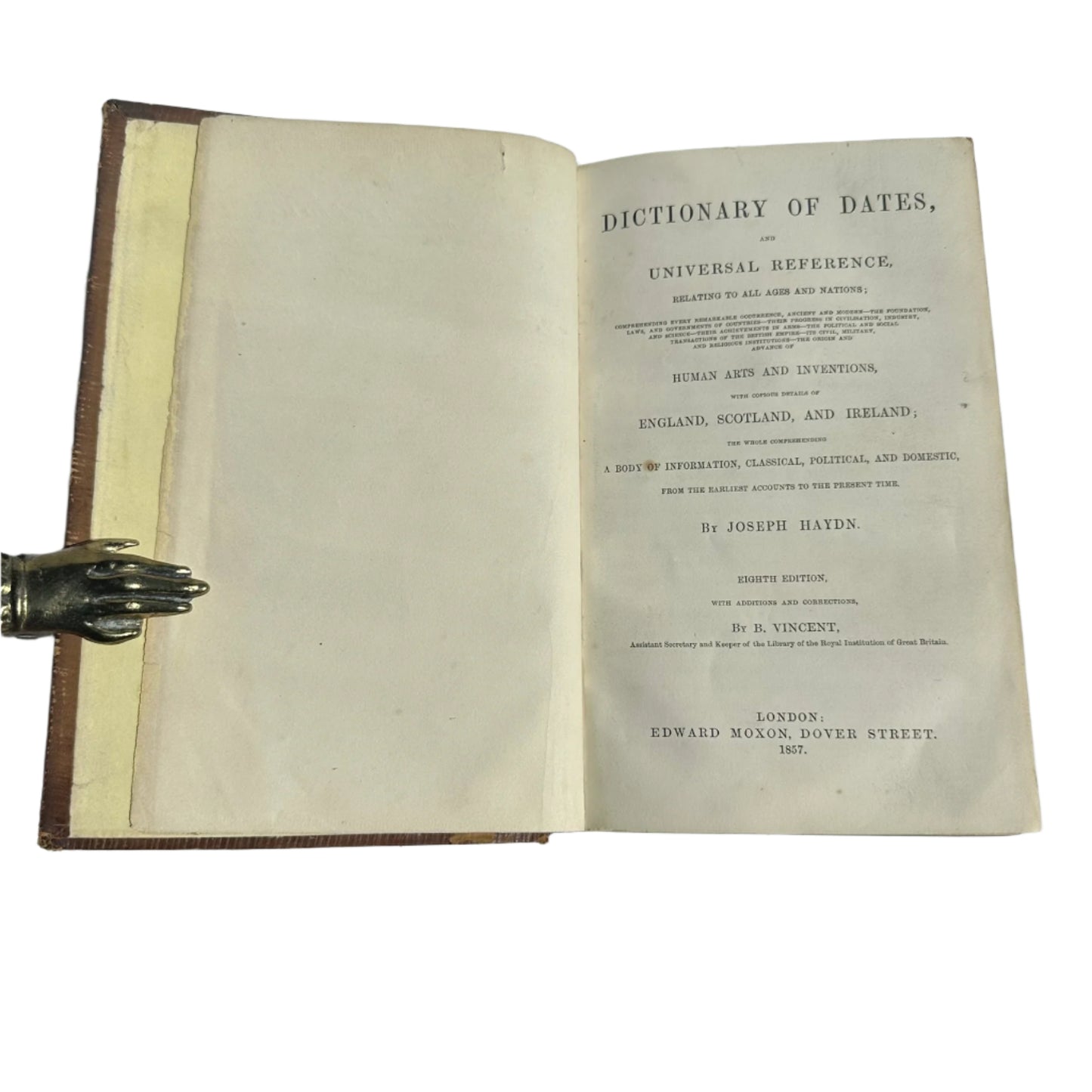 1857 Haydn’s Dictionary of Dates Full Leather Victorian Reference