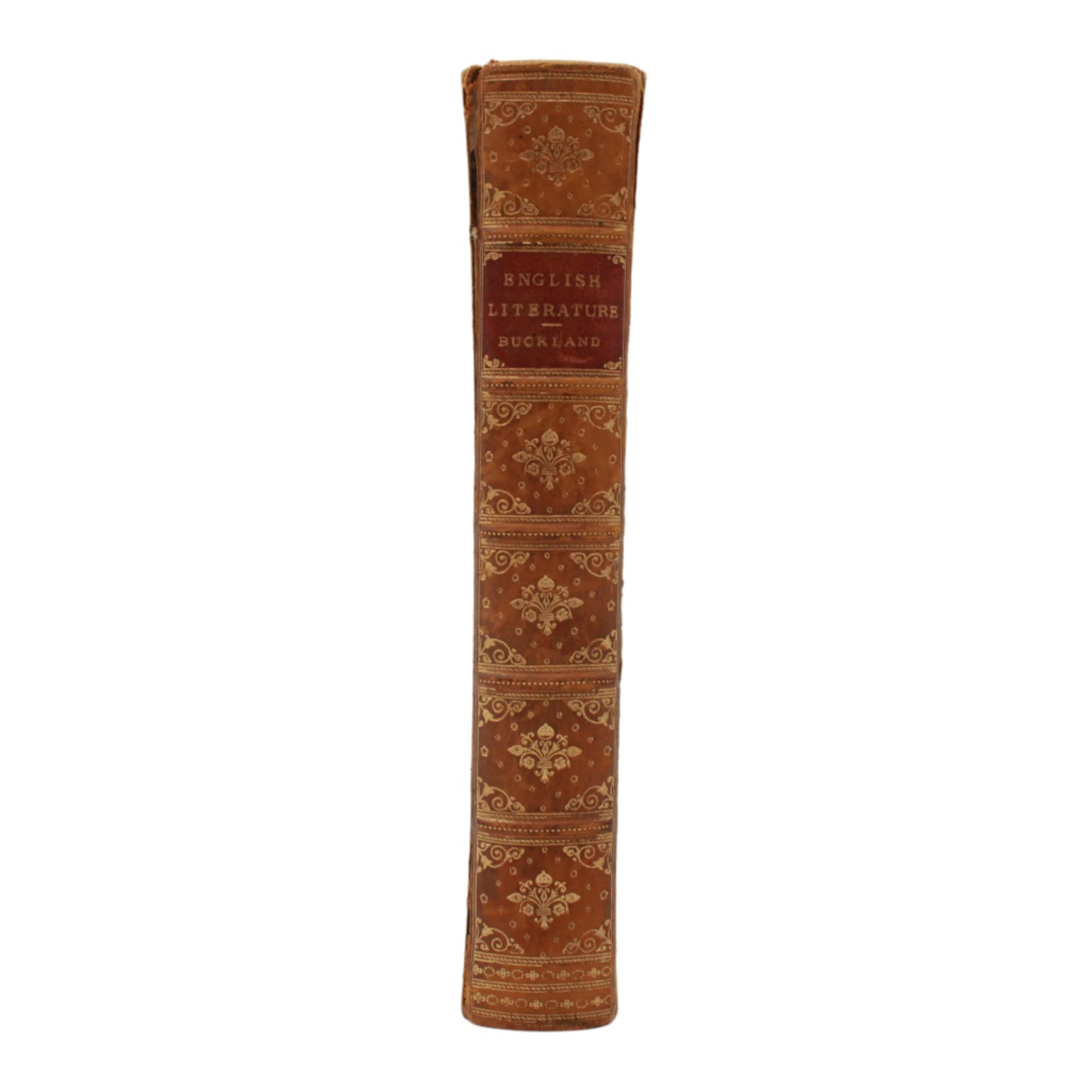 1895 English Literature Prize Binding Full Calf Leather Book