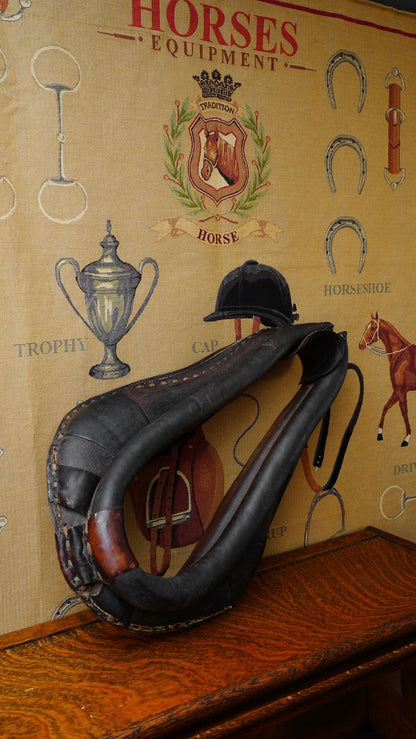 Antique Leather Draft Horse Collar Equestrian Decor