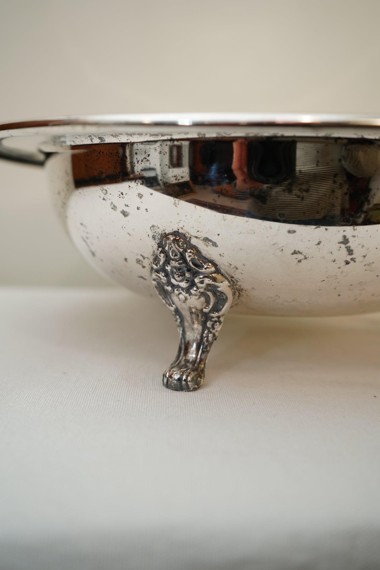 Antique Silver Plated Footed Serving Bowl
