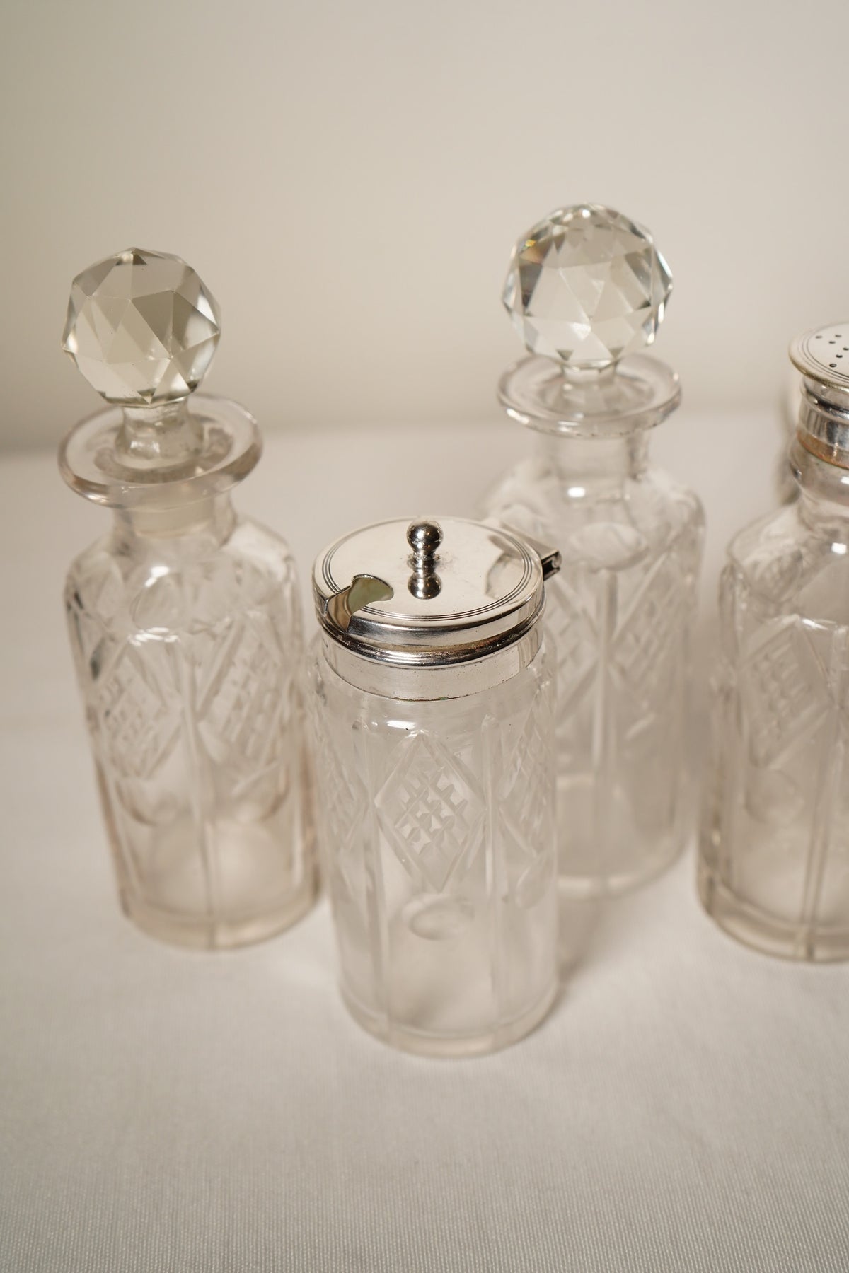 Antique English Silverplate Revolving Cruet Set, Circa 1880