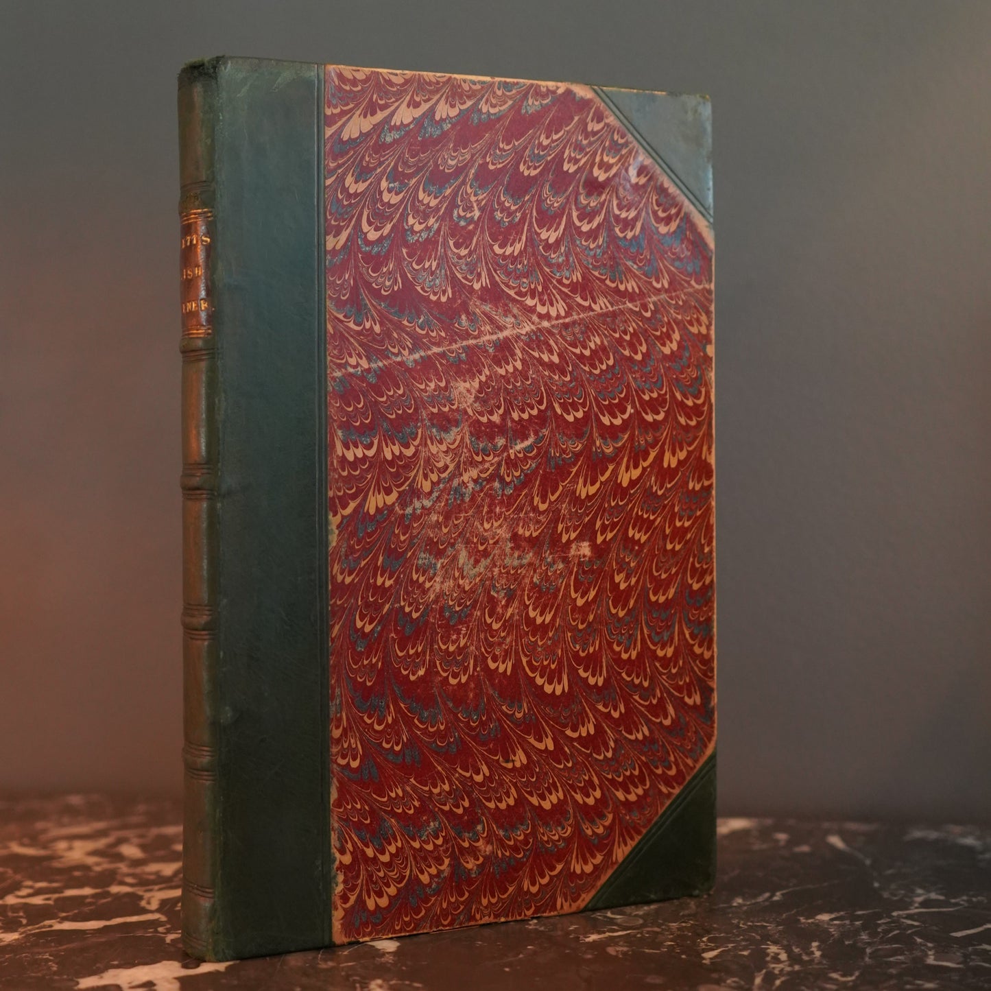 1838 Cobbett English Gardener Fold-Out Plate Half Leather