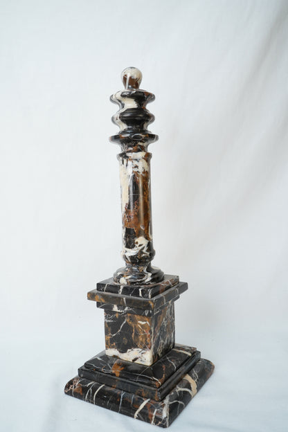 Antique Marble Column Pedestal Stand, Breccia Stone *AS-IS*