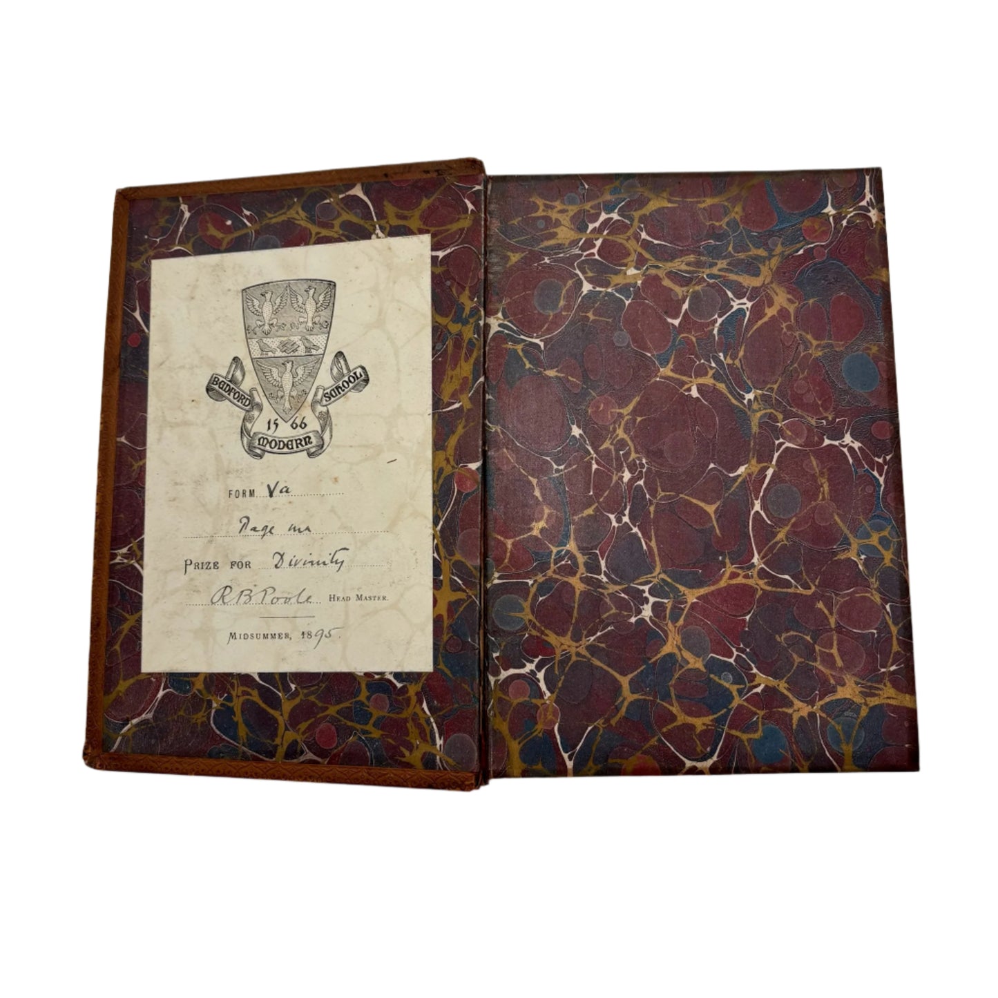 1893 "John Wyclif" Brown Full Tree-Calf Leather Book