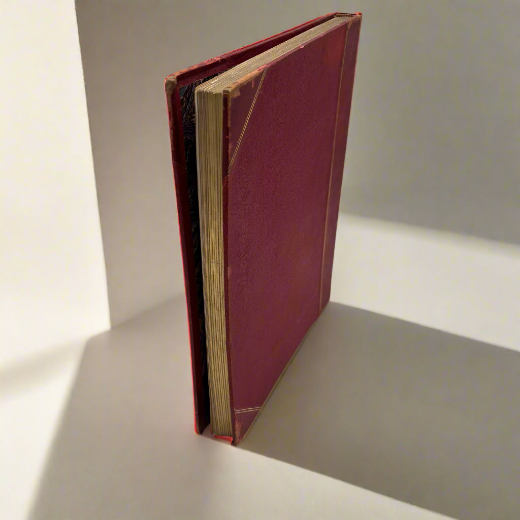 XL "Sixty Years a Queen" Half Red Moroccan Leather Book