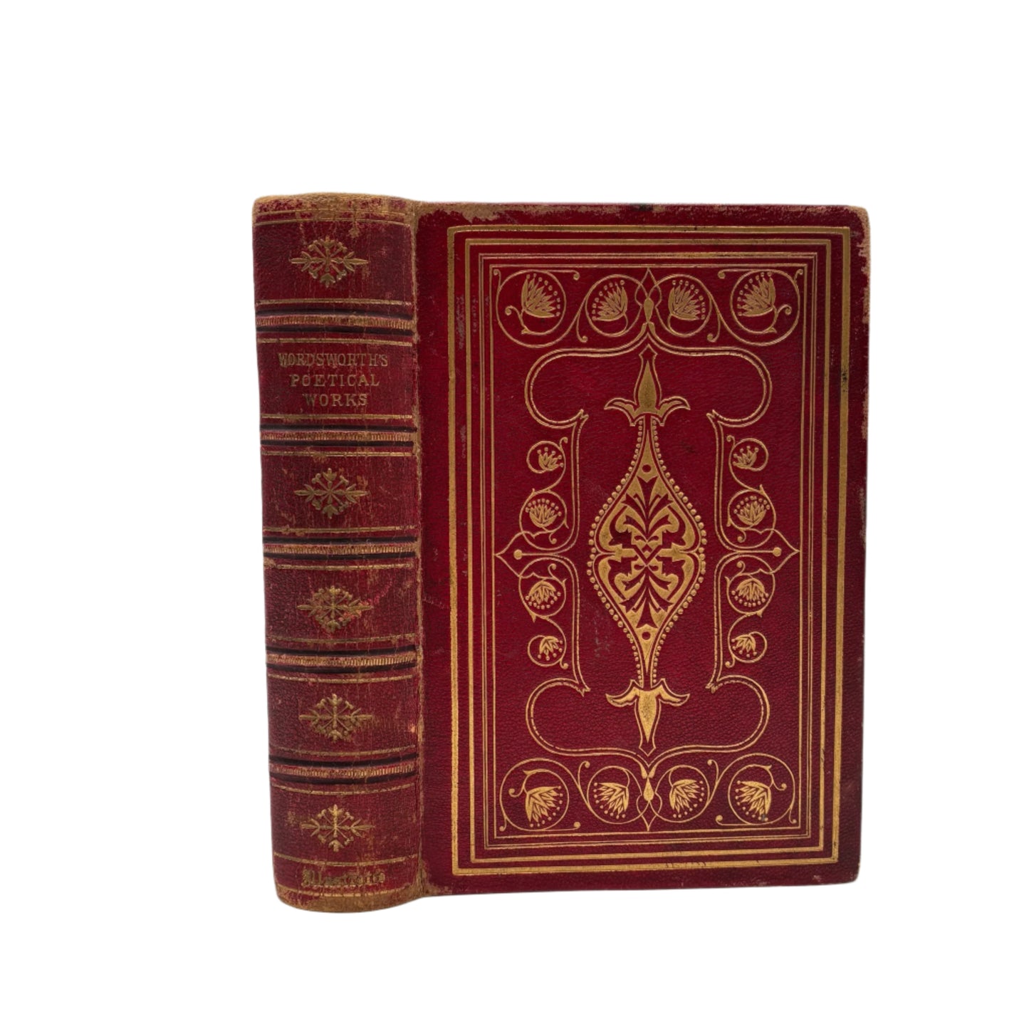 1868 Wordsworth Poetical Works Red Morocco Poetry Classic