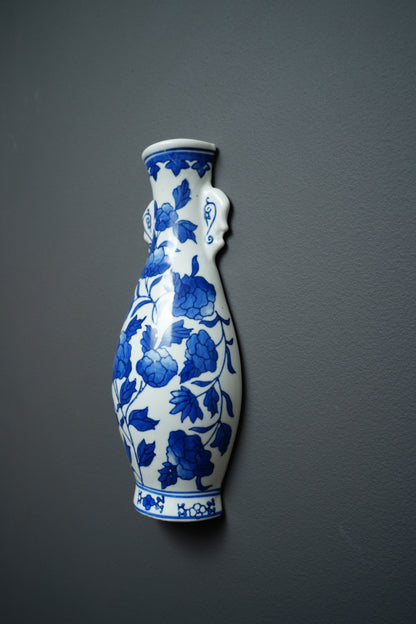 Blue and White Delft Style Wall Pocket Vase